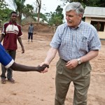 Retired General Romeo Dallaire in Yambio South Sudan April 6, 2012 working on his documentary - Photo: Peter Bregg