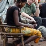 Retired General, Senator Romeo Dallaire in Yambio South Sudan April 7, 2012 working on his documentary on child protection helping to protect child soldiers with his NGO, Child Soldier Initiative and White Pine Pictures of Toronto. Photo: Peter Bregg